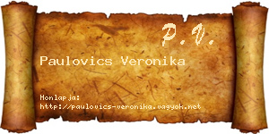 Paulovics Veronika névjegykártya