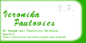 veronika paulovics business card